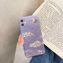 Accessories Nostalgic Moon And Clouds Night Sky IPhone Case