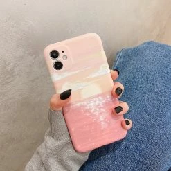 Accessories Nostalgic Peach Pink Sun Clouds IPhone Case