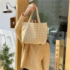 Apparel Pastel Gingham Short Tote