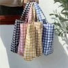 Apparel Pastel Gingham Short Tote