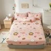 Home Decor Pastel Pink Kawaii Illustration Fitted Bedsheet Home & Pets