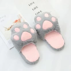 Apparel Paw Plush Slippers