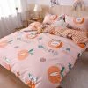 Home Decor Peach Pink Checkered Bear Print Bedding Set 2 Home Decor Peach Pink Checkered Bear Print Bedding Set