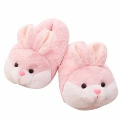 Apparel Pink Bunny Plush Slippers 13 Apparel Pink Bunny Plush Slippers