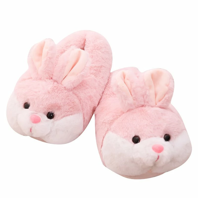 Apparel Pink Bunny Plush Slippers 8 Apparel Pink Bunny Plush Slippers