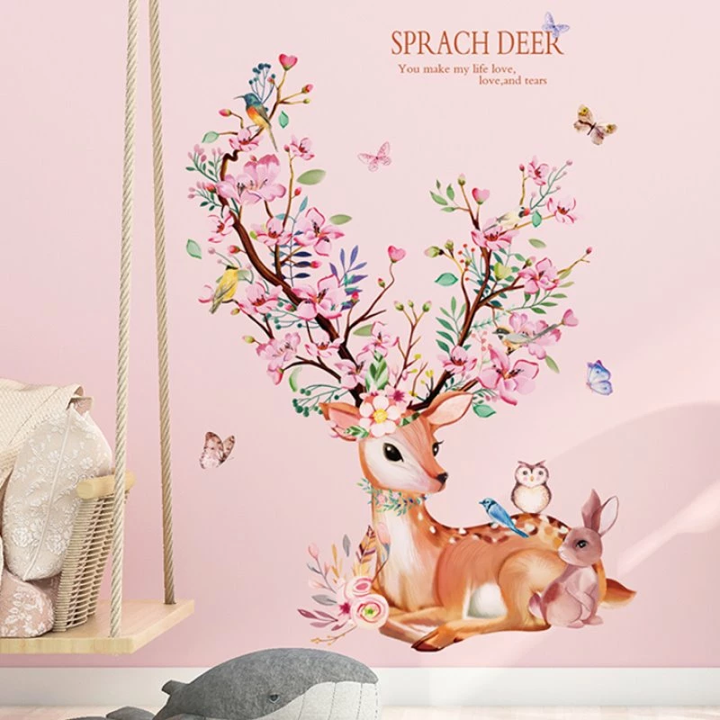 Home Decor Pink Forest With The Spiritual Deer Or Beautiful Ballerina Wall Decal 11 Home Decor Pink Forest With The Spiritual Deer Or Beautiful Ballerina Wall Decal
