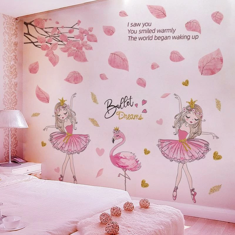 Home Decor Pink Forest With The Spiritual Deer Or Beautiful Ballerina Wall Decal 3 Home Decor Pink Forest With The Spiritual Deer Or Beautiful Ballerina Wall Decal