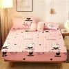 Home Decor Pink Happy Bunny Quilted Fitted Bedsheet Home & Pets