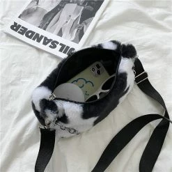 Apparel Plush Cow Print Baguette Bag 36 Apparel Plush Cow Print Baguette Bag