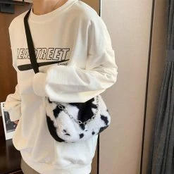 Apparel Plush Cow Print Baguette Bag 31 Apparel Plush Cow Print Baguette Bag