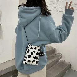 Apparel Plush Cow Print Drawstring Bag 29 Apparel Plush Cow Print Drawstring Bag