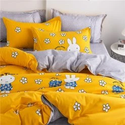 Home Decor Pretty Dress Bunny Print Bedding Set