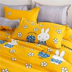 Home Decor Pretty Dress Bunny Print Bedding Set