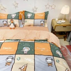 Home Decor Pure Cotton I Love You So Much Space Adventure Bedding Set Home & Pets