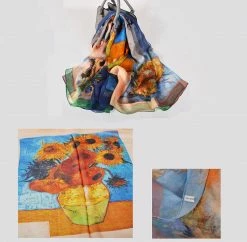 Apparel Pure Silk Scarf Soft Floral Print Collection