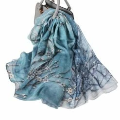 Apparel Pure Silk Scarf Soft Floral Print Collection