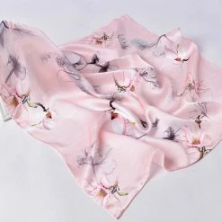 Apparel Pure Silk Scarf Spring Blossoms Moment Edition
