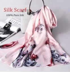 Apparel Pure Silk Scarf Spring Blossoms Together Forever Collection