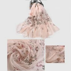 Apparel Pure Silk Scarf Whisper Floral Print Collection