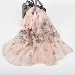 Apparel Pure Silk Scarf Whisper Floral Print Collection