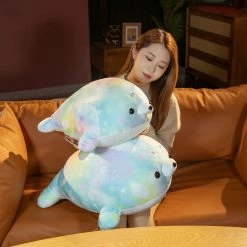 Soft Toy Rainbow Galaxy Seal Plushies 12 Soft Toy Rainbow Galaxy Seal Plushies
