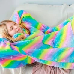 Apparel Rainbow Oversized Thick Blanket Hoodie