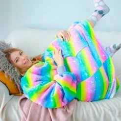Apparel Rainbow Oversized Thick Blanket Hoodie