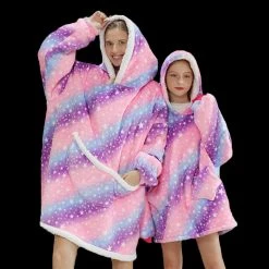 Apparel Rainbow Parents & Kids Combo Oversized Blanket Hoodies