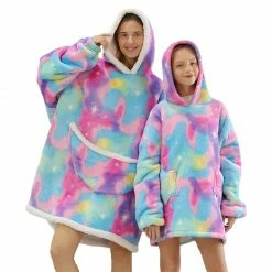 Apparel Rainbow Parents & Kids Combo Oversized Blanket Hoodies