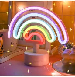Home Decor Rainbow Unicorn Cat LED Neon Glow Night Light Collection Home & Pets
