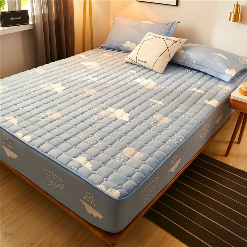 Home Decor Home & Pets Raining Clouds Quilted Fitted Bedsheet 8 Home Decor Home & Pets Raining Clouds Quilted Fitted Bedsheet