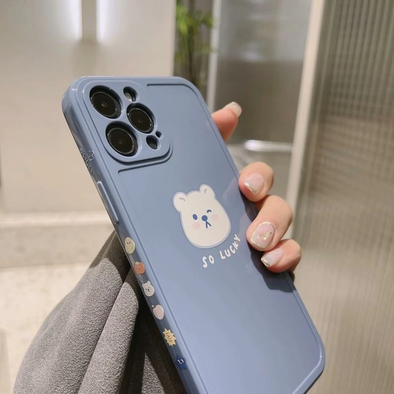 Accessories Retro Kawaii Lucky White Bear IPhone Case 4 Accessories Retro Kawaii Lucky White Bear IPhone Case
