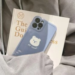 Accessories Retro Kawaii Lucky White Bear IPhone Case