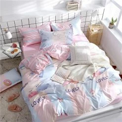 Home Decor Romantic Couple Whale Bedding Set