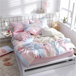 Home Decor Romantic Couple Whale Bedding Set