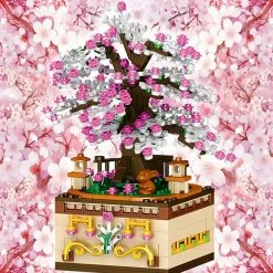 Build It Romantic Japanese Sakura Tree Floating On A Music Box