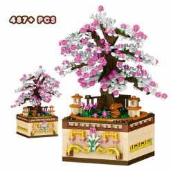 Build It Romantic Japanese Sakura Tree Floating On A Music Box