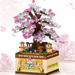 Build It Romantic Japanese Sakura Tree Floating On A Music Box