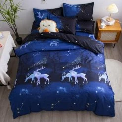 Home Decor Romantic Reindeer Bedding Set