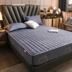 Home Decor Home & Pets Royal Blue Dolphin Quilted Fitted Bedsheet