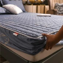 Home Decor Home & Pets Royal Blue Dolphin Quilted Fitted Bedsheet