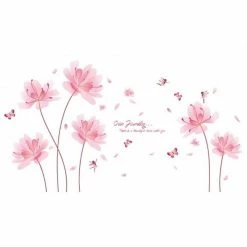 Home Decor Sakura Flowers & Spiritual Deer Wall Decal