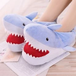 Apparel Shark Plush Slippers