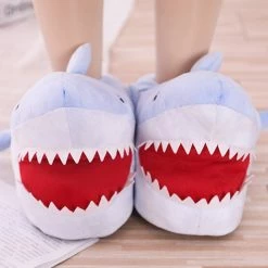 Apparel Shark Plush Slippers
