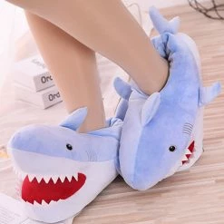 Apparel Shark Plush Slippers