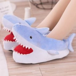 Apparel Shark Plush Slippers
