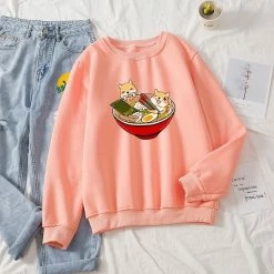 Apparel Shibas Bathing In Ramen Sweatshirt