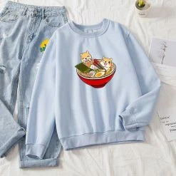 Apparel Shibas Bathing In Ramen Sweatshirt