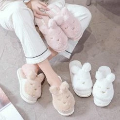 Apparel Sleepy Bunny Plush Slippers