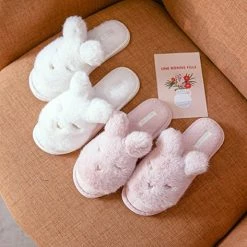 Apparel Sleepy Bunny Plush Slippers
